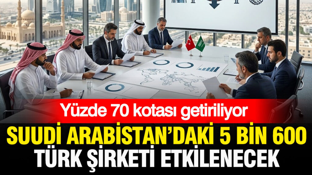 Suudi Arabistan’daki 5 bin 600 Türk şirketini etkileyecek karar: Yüzde 70 kotası getiriliyor